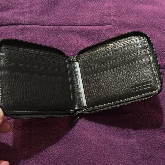 Leather zip wallet - Dark Brown/Espresso - Picture 2 of 3